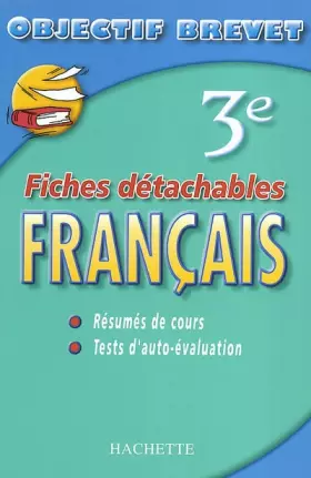 Couverture du produit · Objectif Brevet - Fiches détachables : Français, 3e