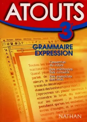 Couverture du produit · Atouts 3e, grammaire - expression