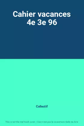 Couverture du produit · Cahier vacances 4e 3e 96