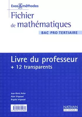 Couverture du produit · Mathématiques, Bac pro tertiaire (Manuel du professeur, transparents)