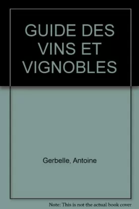Couverture du produit · Guide des vins et vignobles 1996