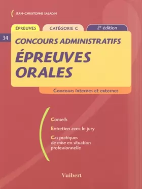 Couverture du produit · Epreuves orales Concours administratifs Catégorie C