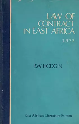 Couverture du produit · Law of Contract in East Africa