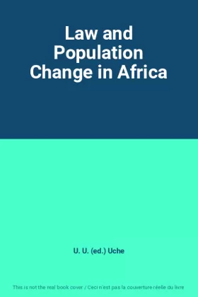 Couverture du produit · Law and Population Change in Africa
