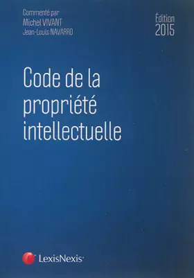 Couverture du produit · Code de la propriété intellectuelle 2015