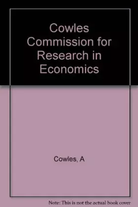 Couverture du produit · Cowles Commission for Research in Economics