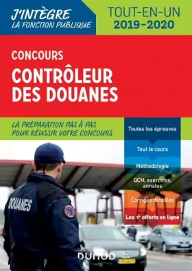 Couverture du produit · Concours Contrôleur des douanes - Tout-en-un - 2019/2020
