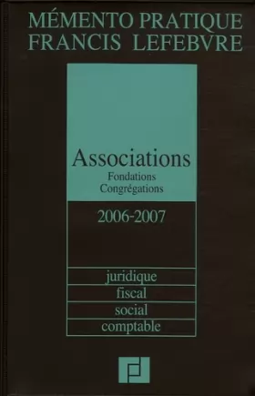 Couverture du produit · Associations : Fondation, Congrégations