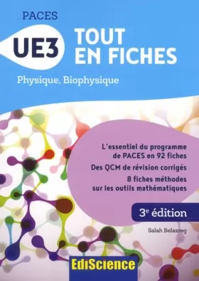 Couverture du produit · PACES UE3 Tout en fiches - 3e éd. - Physique, Biophysique: Physique, Biophysique