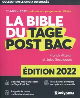 Couverture du produit · La bible du tage post bac: Edition 2022