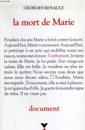 Couverture du produit · La mort de Marie