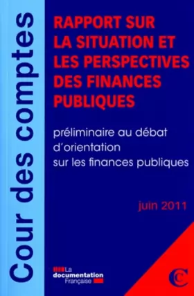 Couverture du produit · Rapport sur la situation et les perspectives des finances publiques