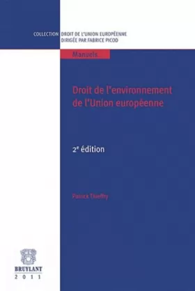 Couverture du produit · Droit de l'environnement de l'Union européenne