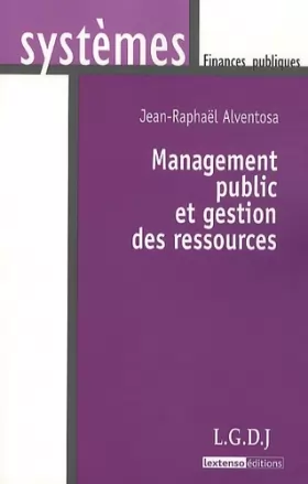 Couverture du produit · Management public et gestion des ressources