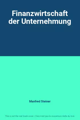 Couverture du produit · Finanzwirtschaft der Unternehmung