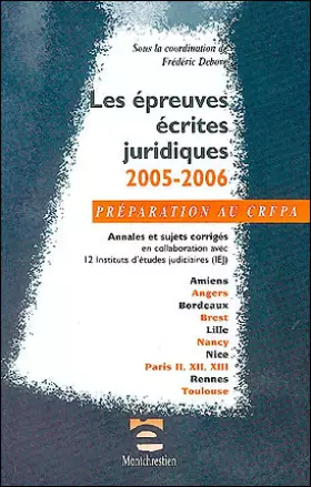 Couverture du produit · Les épreuves écrites juridiques