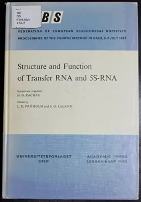 Couverture du produit · Structure and Function of Transfer RNA and 5S-RNA