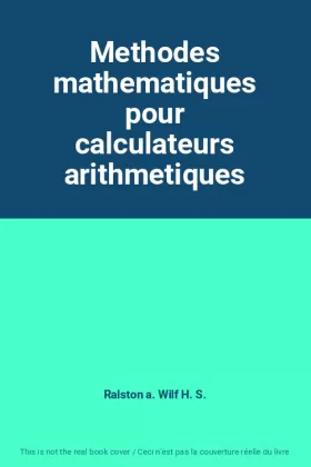 Couverture du produit · Methodes mathematiques pour calculateurs arithmetiques