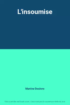 Couverture du produit · L'insoumise