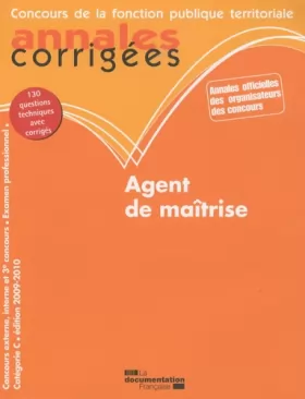 Couverture du produit · Agent de Maitrise - Categorie C Edition 2009-2010
