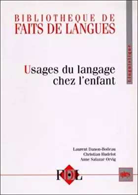 Couverture du produit · Usages du langage chez l'enfant