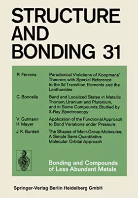 Couverture du produit · Bonding and Compounds of Less Abundant Metals