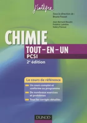 Couverture du produit · Chimie tout-en-un PCSI - 2e édition - Cours et exercices corrigés