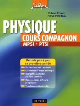 Couverture du produit · Physique Cours compagnon MPSI-PTSI