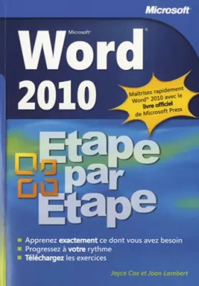 Couverture du produit · Word 2010 - Étape par Étape: Étape par Étape