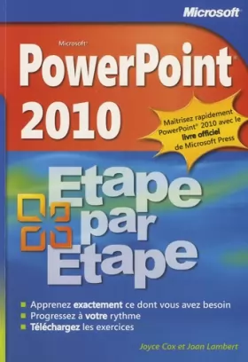 Couverture du produit · PowerPoint 2010 - Étape par Étape