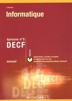 Couverture du produit · DECF épreuve, numéro 5 : Informatique (manuel)