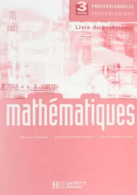 Couverture du produit · Mathématiques 3e Découverte professionnelle - Livre professeur - Ed.2004
