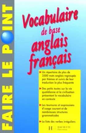Couverture du produit · Vocabulaire de base anglais-français