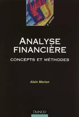 Couverture du produit · Analyse financière : Concepts et méthodes