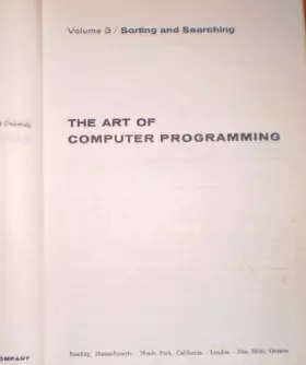 Couverture du produit · The Art of Computer Programming, Volume 3: Sorting and Searching