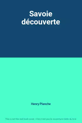 Couverture du produit · Savoie découverte