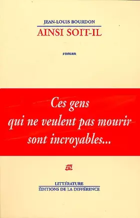 Couverture du produit · Ainsi soit-il