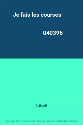 Couverture du produit · Je fais les courses                                                                           040396