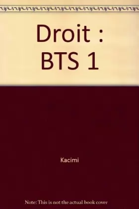 Couverture du produit · Droit BTS 1