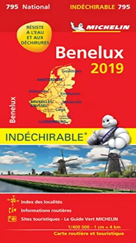 Couverture du produit · CARTE NATIONALE 795 BENELUX INDECHIRABLE 2019