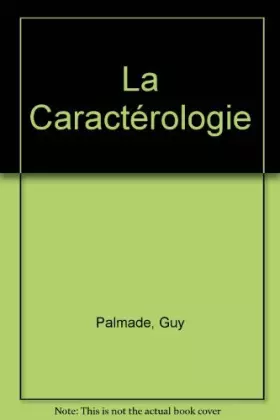 Couverture du produit · La Caractérologie