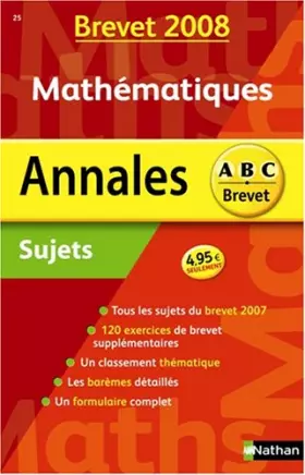 Couverture du produit · Mathématiques : Sujets