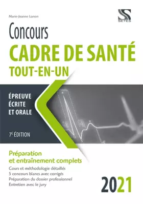 Couverture du produit · Concours cadre de santé : Tout-en-un 2021