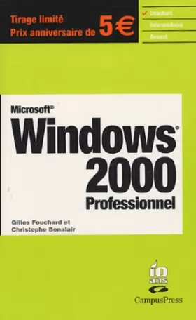 Couverture du produit · Windows 2000 Professionnel