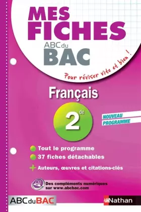 Couverture du produit · Mes fiches ABC du BAC Français 2de