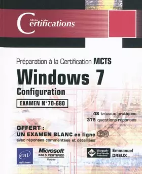 Couverture du produit · Windows 7 - Configuration - Préparation à l'examen MCTS 70-680