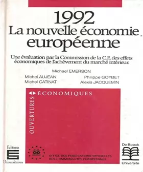 Couverture du produit · 1992, la nouvelle économie européenne
