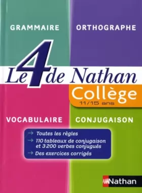 Couverture du produit · Le 4 de Nathan : Grammaire collège 6e à 3e