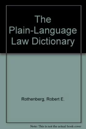 Couverture du produit · The Plain-Language Law Dictionary