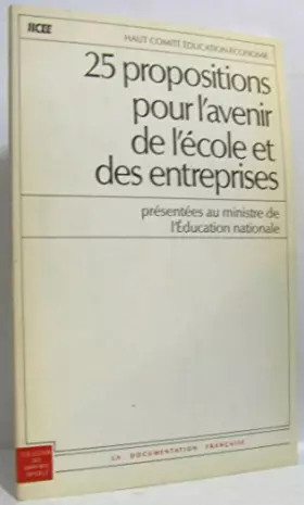 Couverture du produit · 25 propositions sur l'avenir de l'ecole et des entreprises